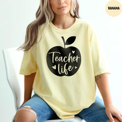 Comfort Colors® Teacher Life Shirt, Teacher Description Shirt, Inspirational Teacher Shirt, Teacher Appreciation Shirt, Teacher Apple Shirt