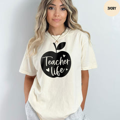 Comfort Colors® Teacher Life Shirt, Teacher Description Shirt, Inspirational Teacher Shirt, Teacher Appreciation Shirt, Teacher Apple Shirt