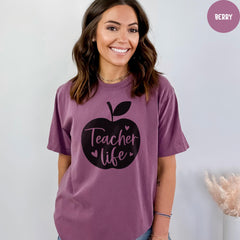 Comfort Colors® Teacher Life Shirt, Teacher Description Shirt, Inspirational Teacher Shirt, Teacher Appreciation Shirt, Teacher Apple Shirt