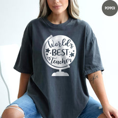 Comfort Colors® World's Best Teacher Shirt, Teacher Appreciation Gift, Funny Teacher Tee, School Shirt, Best Teacher Shirt, Teaching Gifts