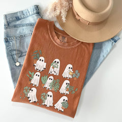 Comfort Colors® Ghost Plant Shirts - Halloween Plant Shirt - Plant Lover Gift - Plant Lady Shirt - Crazy Plant Lady T-Shirt - Plant Mom Gift