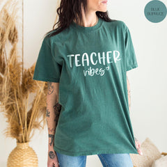 Comfort Colors® Shirt, Back to School Shirt, Teacher Vibes Shirt, Gift for Teacher, Comfort Colors® Teacher tshirt