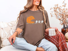 Comfort Colors Pumpkin Ghost Shirt - Spooky Ghost Shirt - Fall Pumpkin Shirt - Funny Halloween Ghost Shirt - Funny Pumpkin Shirt