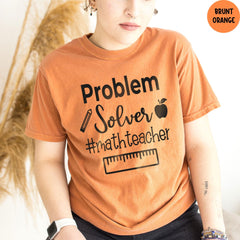 Comfort Colors® Teacher Tshirt, Math Teacher, Problem Solver #MathTeacher, Funny Math Shirt, Teacher Shirts, Math Teacher Gift