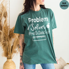 Comfort Colors® Teacher Tshirt, Math Teacher, Problem Solver #MathTeacher, Funny Math Shirt, Teacher Shirts, Math Teacher Gift