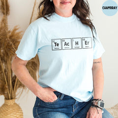 Comfort Colors® Teacher Periodic Table Shirt, Teacher Elements Shirt, Element Symbols T-Shirt, Science Shirt, Chemistry Teacher Shirt