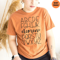 Comfort Colors® Teacher Shirt, ABC Elemeno Shirt, Kindergarten Teacher Shirt, Elemeno Shirt, Alphabet Shirt, Preschool Teacher Shirt
