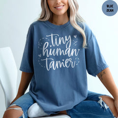 Comfort Colors® Teacher Shirt, Tiny Human Tamer, Kindergarten Teacher, Teacher T-shirts, Back to School T-Shirt, Gift for Teacher