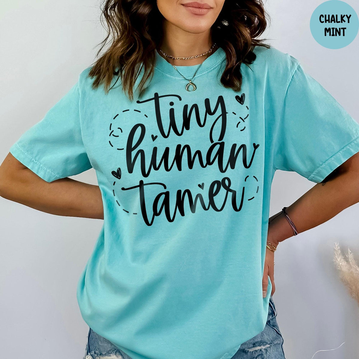 Comfort Colors® Teacher Shirt, Tiny Human Tamer, Kindergarten Teacher, Teacher T-shirts, Back to School T-Shirt, Gift for Teacher