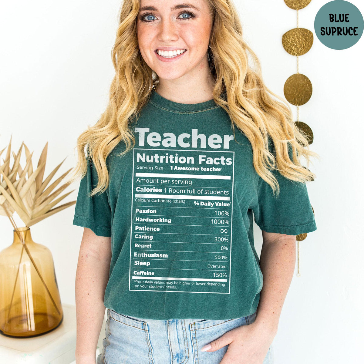 Comfort Colors® Teacher Nutrition Facts Shirt, Back To School, Teachers Day Shirt, Funny Teacher Gifts, Teacher Appreciation