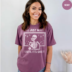 Comfort Colors® Teacher Halloween Shirt, Funny Teacher Shirt, I'll Just Wait Until Quiet, Funny Halloween Teacher, Halloween Tee