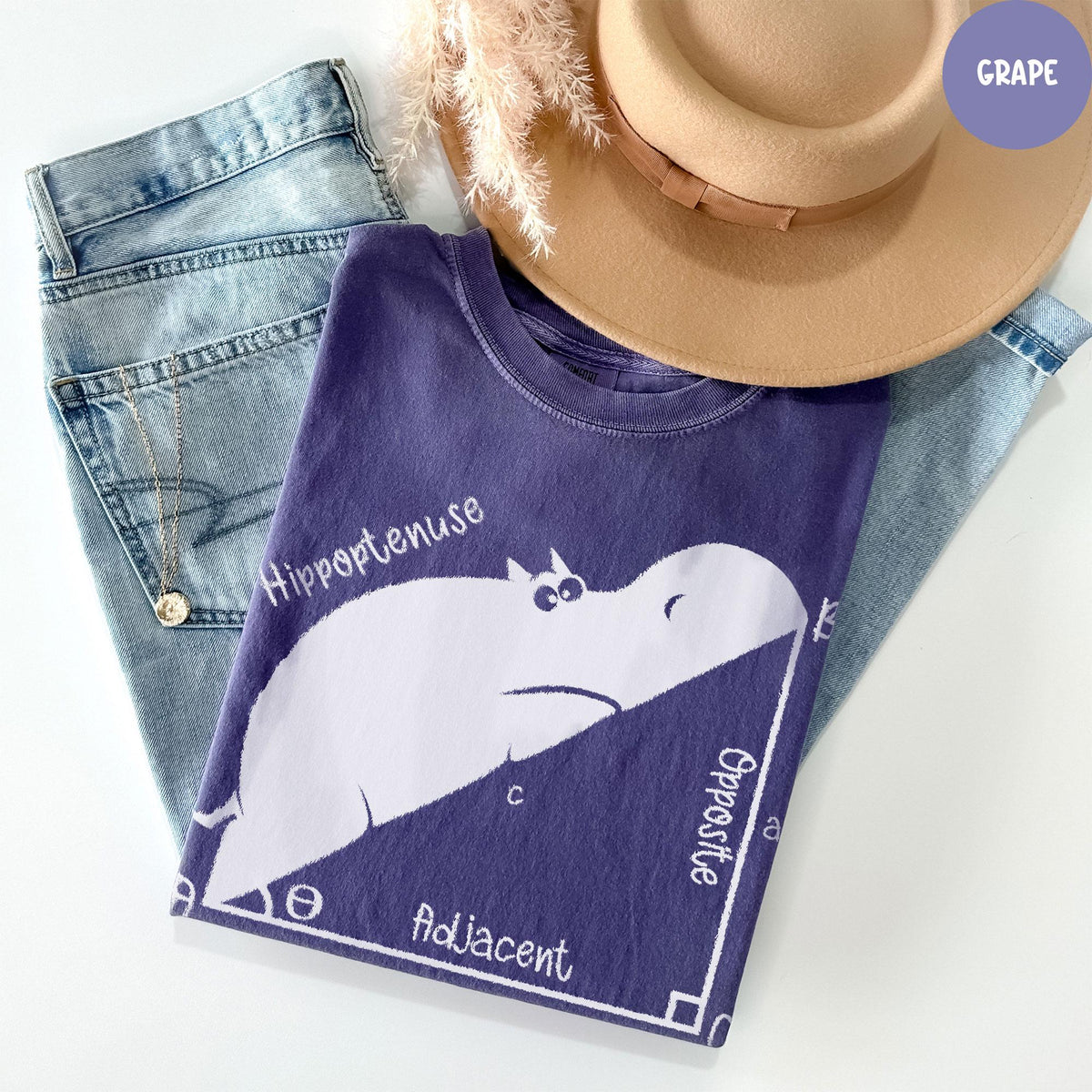 Comfort Colors® Shirt, Hippopotenuse Tee, Math Teacher Gift, Funny Math Teacher Shirt, Geometry Teacher, Math Lover, Teacher Gift