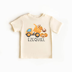Kids Custom Fall Truck Shirt - Pumpkin Patch Kids Shirt - Thanksgiving Kids Shirts - Fall Pumpkin Truck t-Shirt - Thanksgiving Boys Gift Tee
