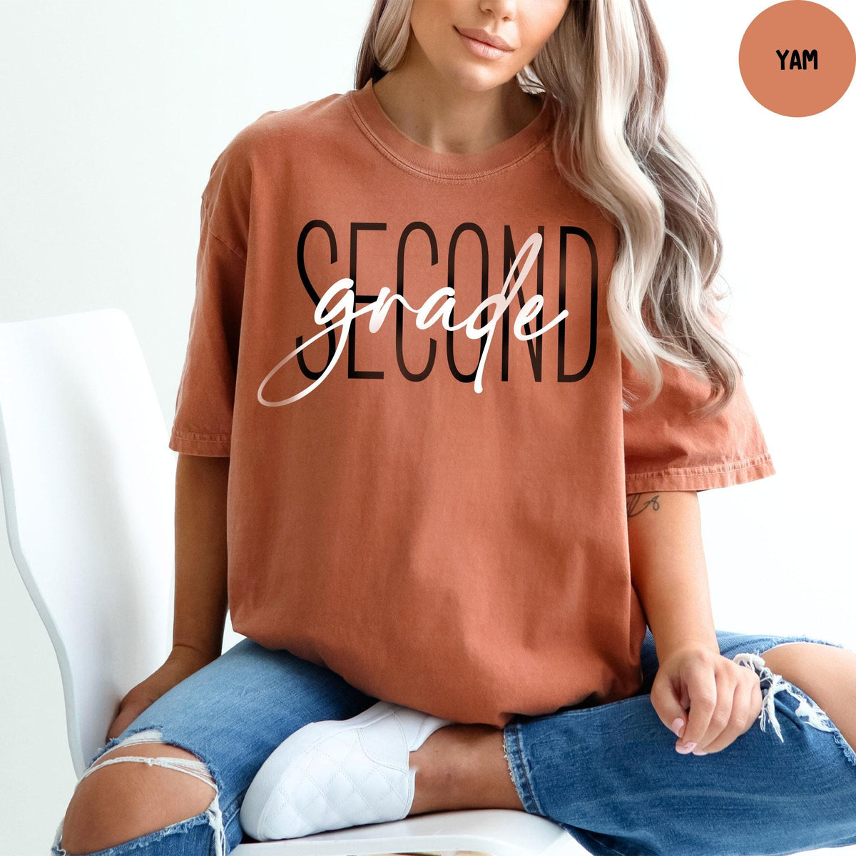 Comfort Colors® Second Grade Shirt, 2nd Grade Shirt, 2nd Grade Teacher Shirt, Back to School, Elementary Teacher Shirt