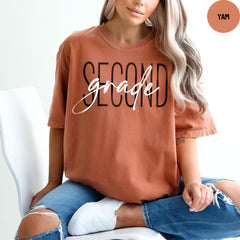 Comfort Colors® Second Grade Shirt, 2nd Grade Shirt, 2nd Grade Teacher Shirt, Back to School, Elementary Teacher Shirt