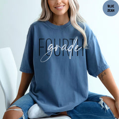 Comfort Colors® Fourth Grade Teacher Shirt, Fourth Grade Teacher Appreciation Gift, Elementary School Shirt, 4th Grade Teacher Shirt