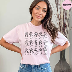 Comfort Colors® Math Shirt, Math Stick Figures, Gift for Math Teacher, Math Lover Gift Shirt, Funny Math Shirt, Math Teacher Shirt