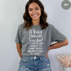 Comfort Colors® A Truly Amazing Teacher Shirt, Teacher Appreciation Gift, Back To School Shirt, Cute Teacher Shirt, Teacher Gift Shirt