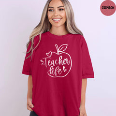 Comfort Colors® Teacher Life Shirt, Teacher Life Shirt, Apple Teacher Shirt, Cute Teacher Shirt, Teacher Appreciation Shirt