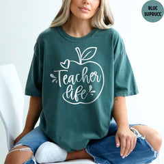 Comfort Colors® Teacher Life Shirt, Teacher Life Shirt, Apple Teacher Shirt, Cute Teacher Shirt, Teacher Appreciation Shirt