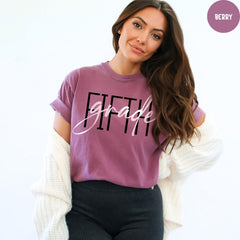 Comfort Colors® Fifth Grade Teacher Shirt, Cute 5th Grade Shirt, Elementary School T-Shirt, First Day of School TShirt, 5th Grade Tee