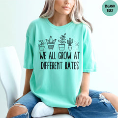 Comfort Colors® We All Grow At Different Rates Shirt, Teacher Appreciation Gift, Kindergarten Shirt, Special Education Teacher Tees