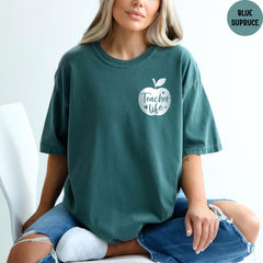 Comfort Colors® Teacher Life Shirt, Apple Teacher Tee, Back To School Gift, Teacher Appreciation Shirt, Teachers Gift Shirt