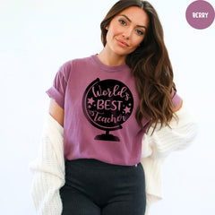 Comfort Colors® World's Best Teacher Shirt, Teacher Appreciation Gift, Funny Teacher Tee, School Shirt, Best Teacher Shirt, Teaching Gifts
