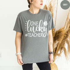 Comfort Colors® One Lucky Teacher Shirt, St Patricks Day Teacher Shirt, Patrick's Day Teacher Gift, St. Patrick's Day Shirt