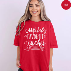 Comfort Colors® Cupid's Favorite Teacher Shirt, Teacher Valentine Shirt, Valentines Day Shirt for Teachers, Teacher Gift