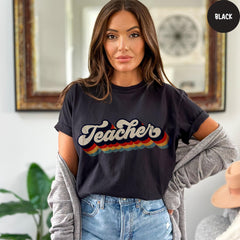 Comfort Colors® Teacher Shirts, Back to School Shirt, Gift for Teacher, Colorful Teacher Tee, Elementary School T-shirt