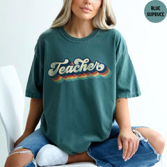 Comfort Colors® Teacher Shirts, Back to School Shirt, Gift for Teacher, Colorful Teacher Tee, Elementary School T-shirt