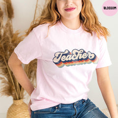 Comfort Colors® Teacher Shirts, Back to School Shirt, Gift for Teacher, Colorful Teacher Tee, Elementary School T-shirt