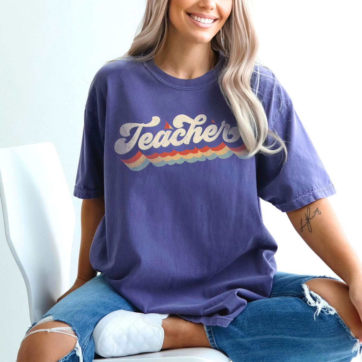 Comfort Colors® Teacher Shirts, Back to School Shirt, Gift for Teacher, Colorful Teacher Tee, Elementary School T-shirt