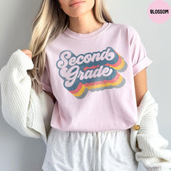 Comfort Colors® Second Grade Teacher Shirt, Back to School, 2nd Grade Crew, Teacher Teams Shirt, 2nd Grade T-Shirt, Elementary School