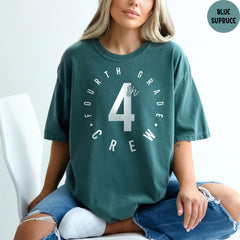 Comfort Colors® Fourth Grade Crew Teacher Shirt, Fourth Grade Team Shirts, Teacher Appreciation Gift, Elementary School Shirt