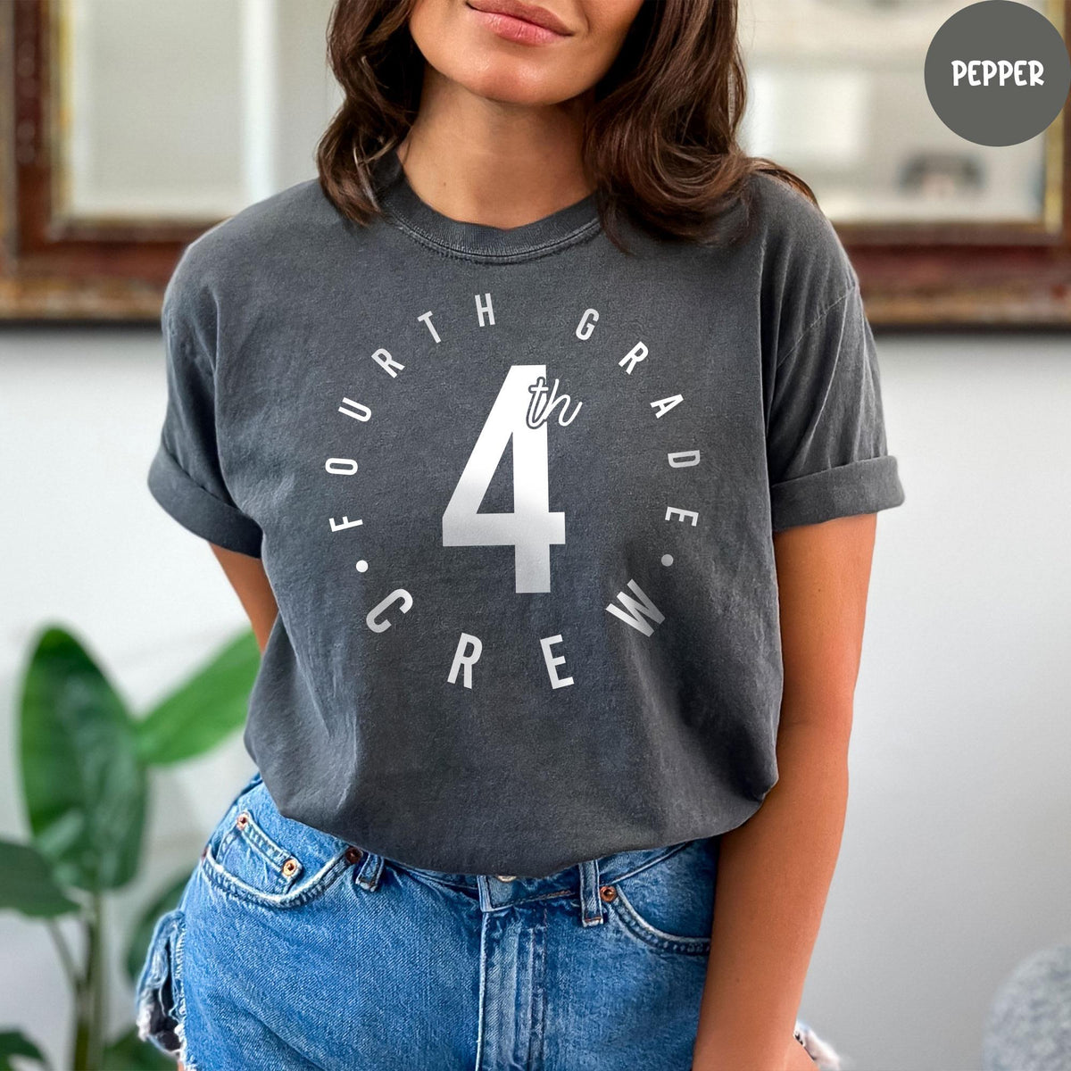 Comfort Colors® Fourth Grade Crew Teacher Shirt, Fourth Grade Team Shirts, Teacher Appreciation Gift, Elementary School Shirt