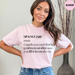 Comfort Colors® Spanglish Definiton Shirt, Latina Tshirt, Spanish Teacher Shirt, Funny Spanish Teacher Gift, Cute Spanglish T Shirt