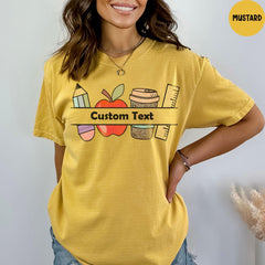 Comfort Colors® Personalized Teacher Shirt, Custom Teacher Shirts, Teacher Team Shirt, New Teacher Gift, Back to School Shirt