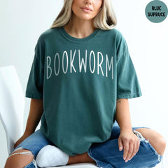 Comfort Colors® Bookworm Shirt, Book Lover T-shirt, Book Club Clothing, Bookworm Tee, Bookish Shirt, Reading Teacher Tshirt