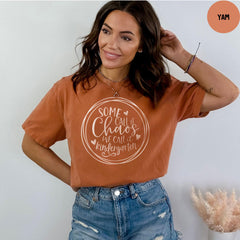 Comfort Colors® Some Call it Chaos We Call It Kindergarten Shirt, Teacher Life Shirt, Teacher Shirt, Kindergarten Teacher Gift