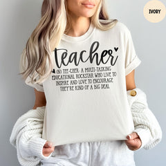 Teacher Definition Comfort Colors® Unisex Shirt, Teacher Appreciation Gift, Humorous Teacher Shirt Gift, Funny Gift for All Teachers