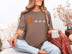 Thanksgiving Pumpkin Pie Comfort Colors® Shirt - Thanksgiving Shirt - Fall T-Shirt -Pacman Pumpkin Shirt - Pumpkin Lover - Funny Fall Shirt