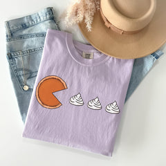 Thanksgiving Pumpkin Pie Comfort Colors® Shirt - Thanksgiving Shirt - Fall T-Shirt -Pacman Pumpkin Shirt - Pumpkin Lover - Funny Fall Shirt