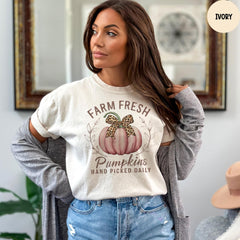 Comfort Colors® Farm Fresh Pumpkins Shirt, Fall Pumpkin Shirt, Halloween Pumpkins Shirt, Autumn Shirt, Pumpkin Shirt
