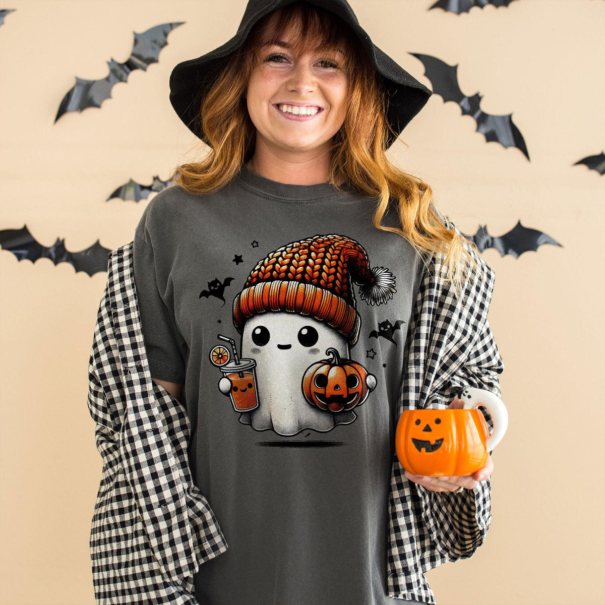 Comfort Colors® Cute Ghost Shirt, Funny Halloween Shirt, Pumpkin Tee, Halloween Costume, Spooky Season, Halloween Gift