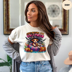 Comfort Colors® Just Waiting for Halloween Shirt, Funny Halloween Shirt, Spooky Fall Graphic Shirt, Cute Halloween T-shirt