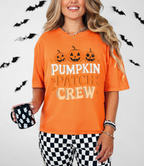 Comfort Colors® Pumpkin Patch Crew Shirts - Fall Pumpkin Shirts - Autumn T-Shirts - Halloween Crew Shirts - Fall Harvest Tee - Pumpkin Crew