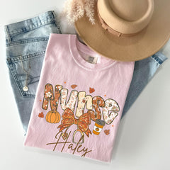 Comfort Colors® Fall Nurse Shirt - Autumn T-Shirt for Registered Nurse - Personalized Nurse Pumpkin Shirt - Coquette Nurse Tee