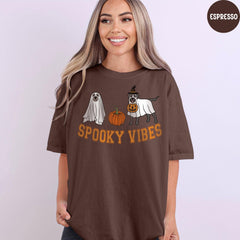 Comfort Colors® Spooky Vibes Shirt, Halloween Shirt, Womens Halloween Shirt, Spooky Season Shirt, Ghost Halloween Shirt